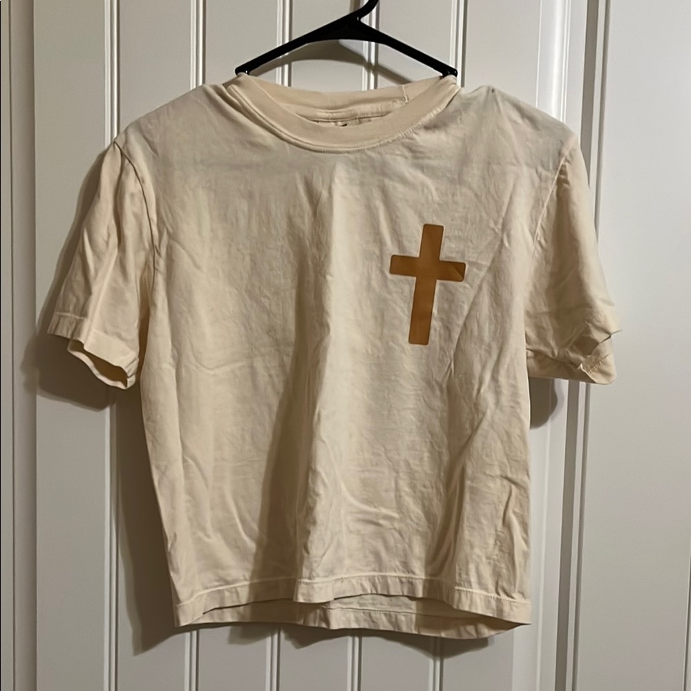 NEW 1 Cross 3 Nails 4 Given Cream Boxy Tee